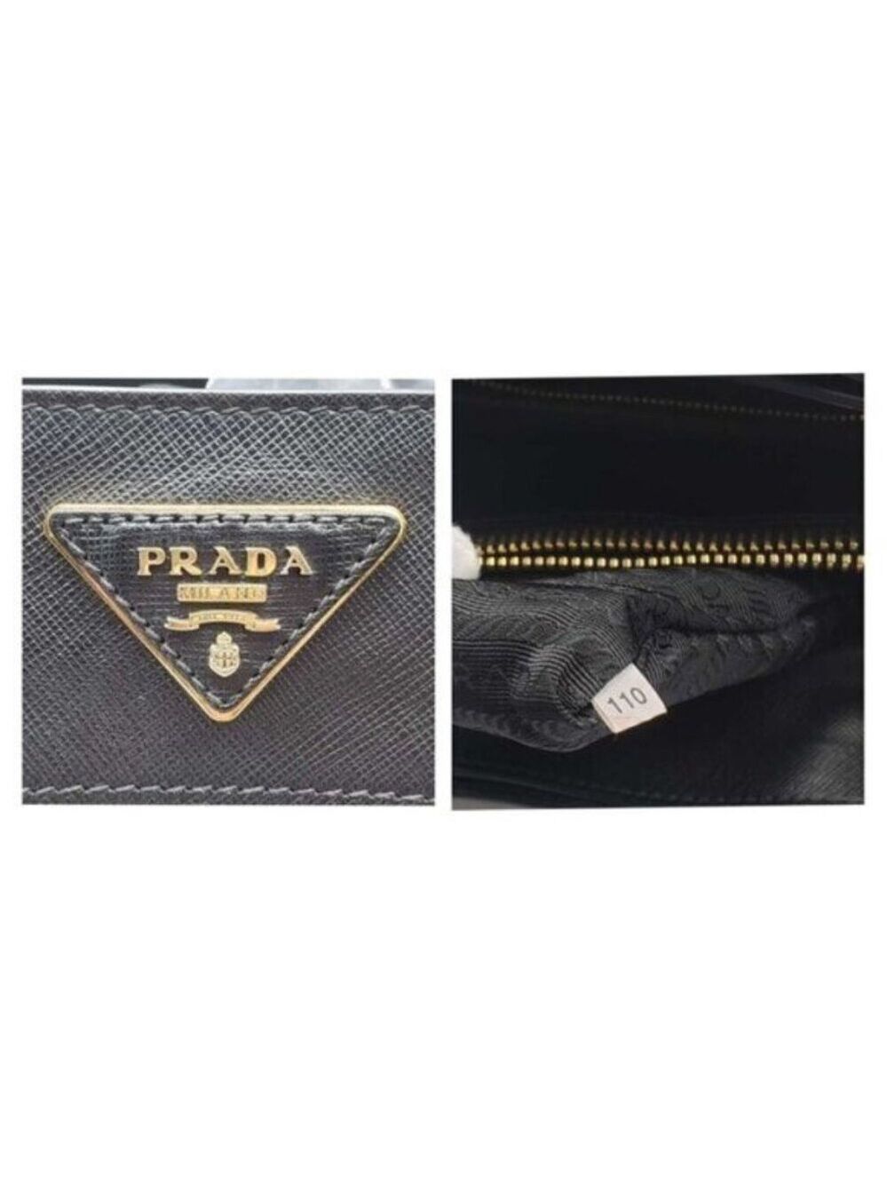 Prada Saffiano Triple Pocket Nero Black Shoulder Bag - Picture 15 of 16